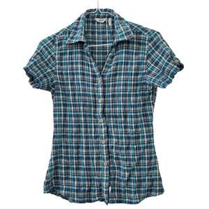 Woolrich Short Sleeve Plaid Button Down (XS)